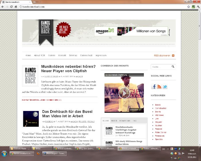 So sieht bandscomeback.com heute aus.