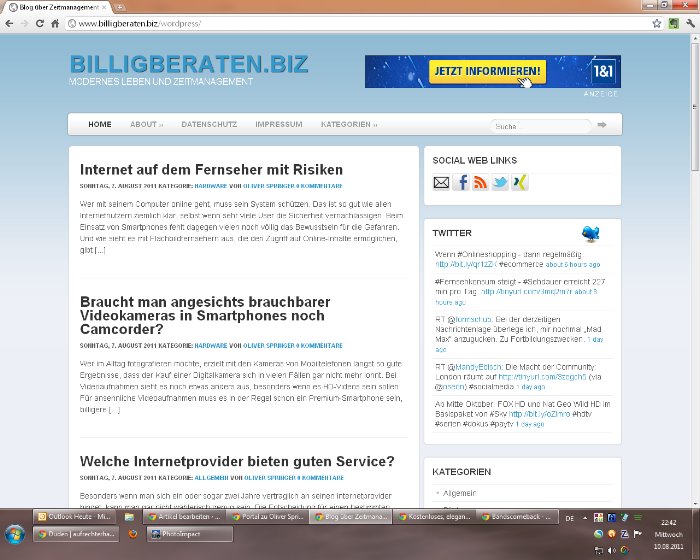 So sieht billigberaten.biz heute aus